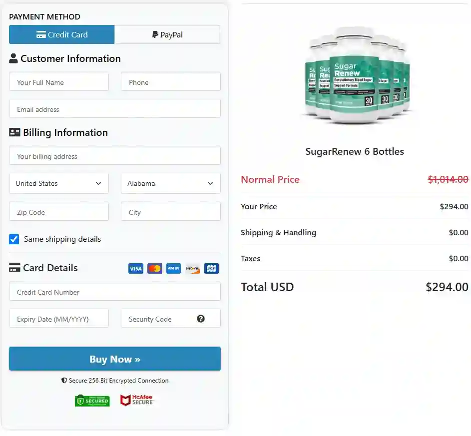 sugar renew buy page